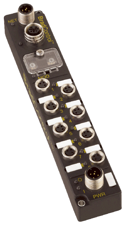 IP67規格に準拠、機械への直接取付が可能な30mmの小型モジュールBradR HarshIO M8